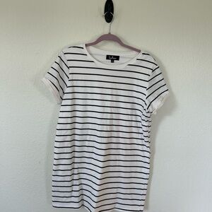 Lulu's Black and White Striped Mini Dress